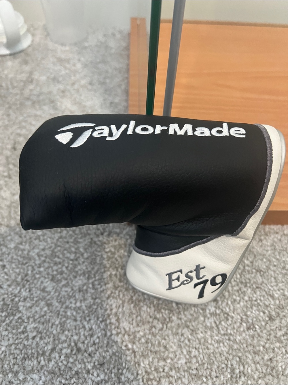 TaylorMade Black & White Putter Headcover with 'Est 79' Accent